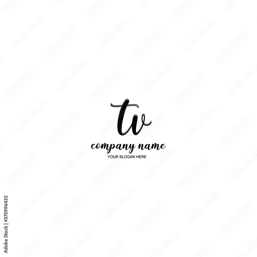 TV Initial handwriting logo template vector
TV Initial handwriting logo template vector