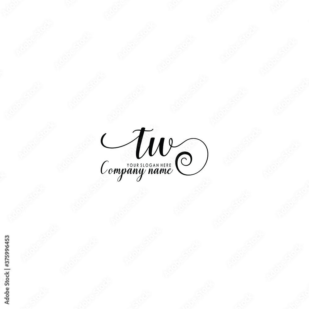 TW Initial handwriting logo template vector
TW Initial handwriting logo template vector