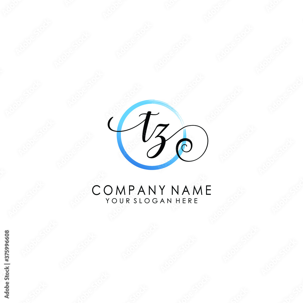 TZ Initial handwriting logo template vector
TZ Initial handwriting logo template vector