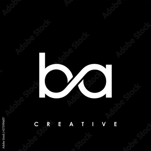 ba Letter Initial Logo Design Template Vector Illustration photo
