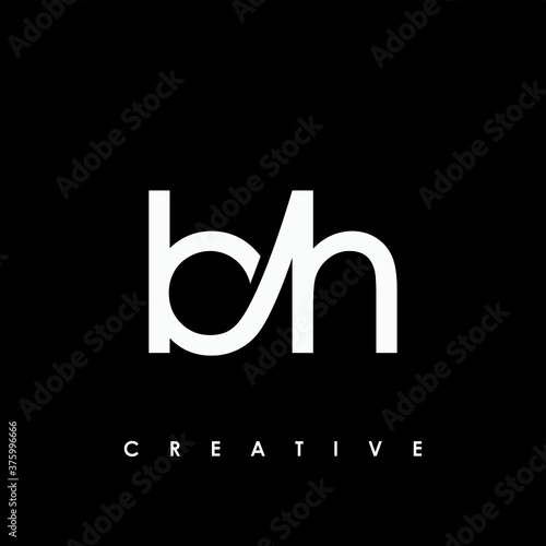 bh Letter Initial Logo Design Template Vector Illustration