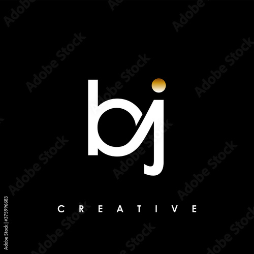 bj Letter Initial Logo Design Template Vector Illustration