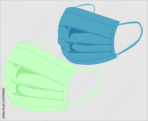 Face Mask Vector Illustration. Prevention of Infectious Diseases