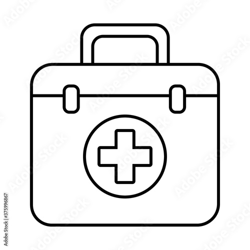 medicine drug kit line style icon