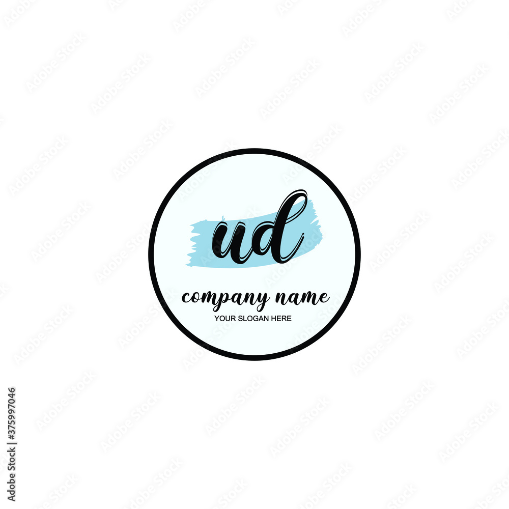 UD Initial handwriting logo template vector
UD Initial handwriting logo template vector