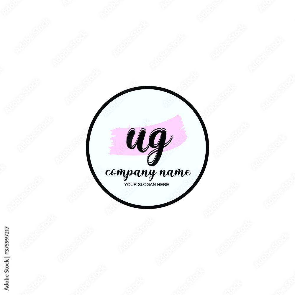 UG Initial handwriting logo template vector
UG Initial handwriting logo template vector