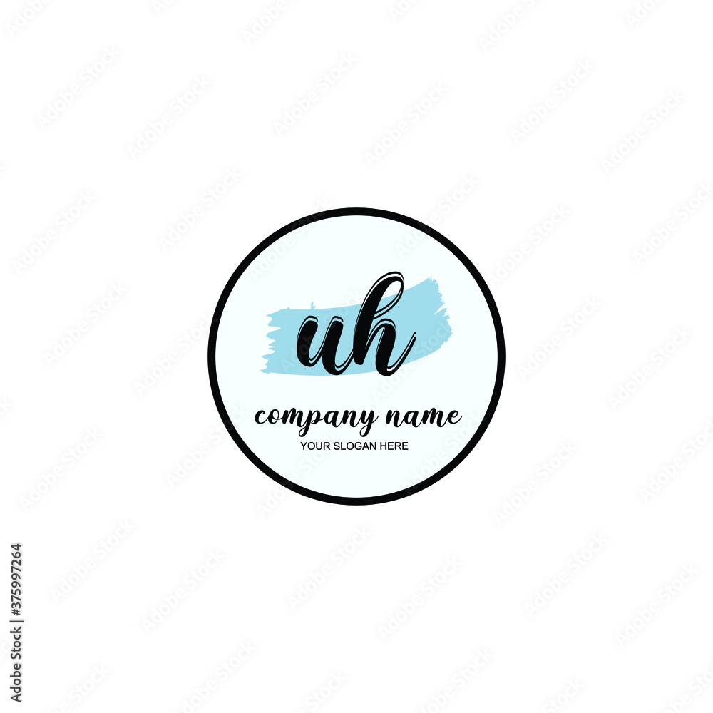 UH Initial handwriting logo template vector
UH Initial handwriting logo template vector