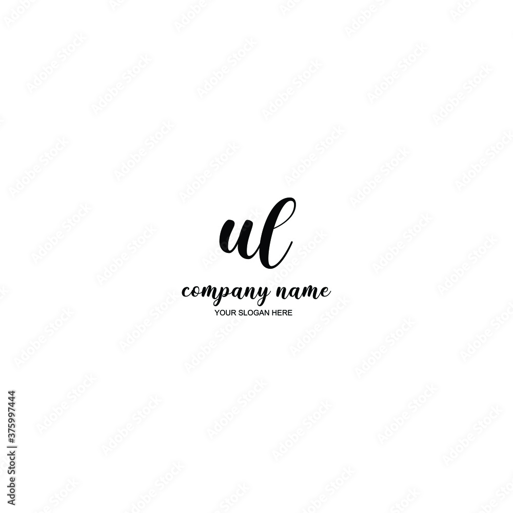 UL Initial handwriting logo template vector
UL Initial handwriting logo template vector
