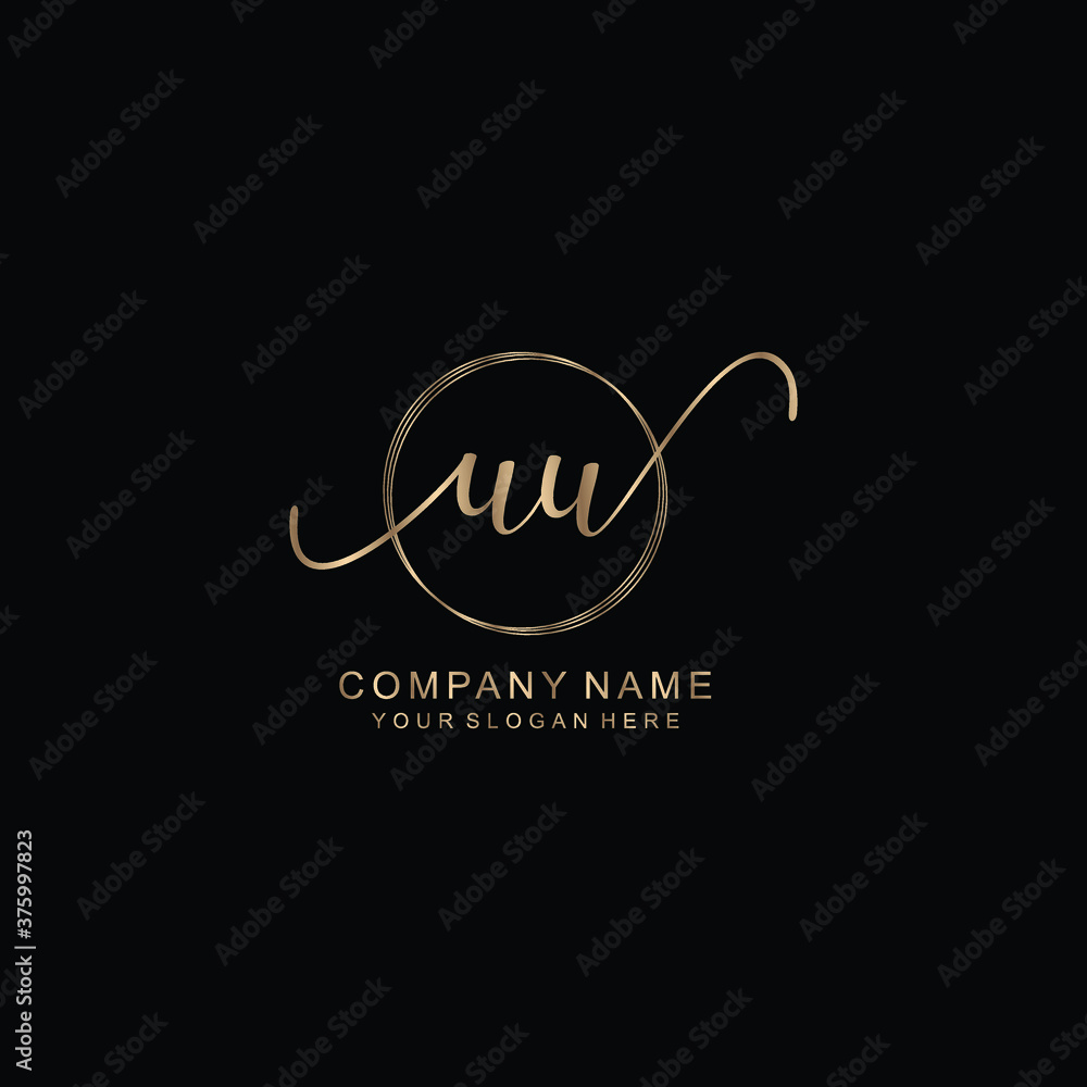 UU Initial handwriting logo template vector UU Initial handwriting logo template vector