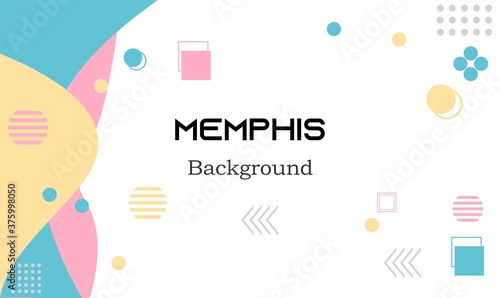Vector memphis background absract shapes with pastel color