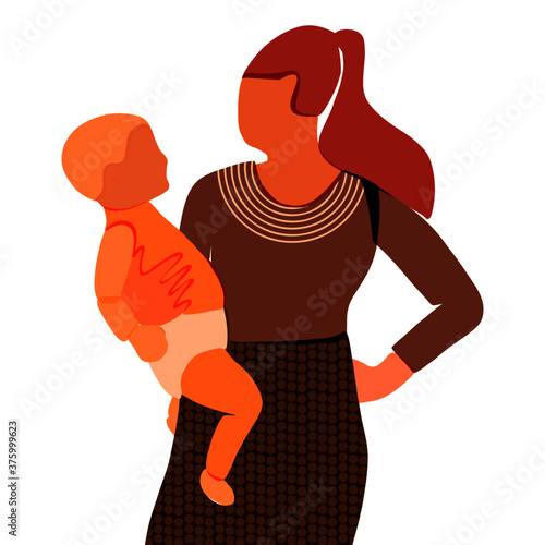 Mom and Baby. Modern art