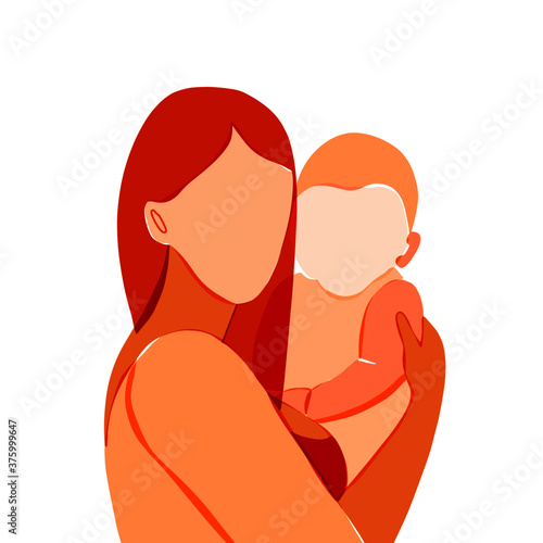 Mom and Baby. Modern art