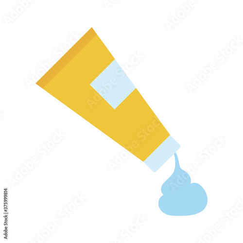 cream medical tube flat style icon