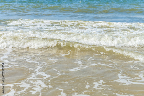 soft wave on a beach horizontal composition