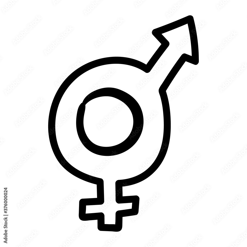 hermaphrodite gender symbol of sexual orientation line style icon hermaphrodite gender symbol of sexual orientation line style icon