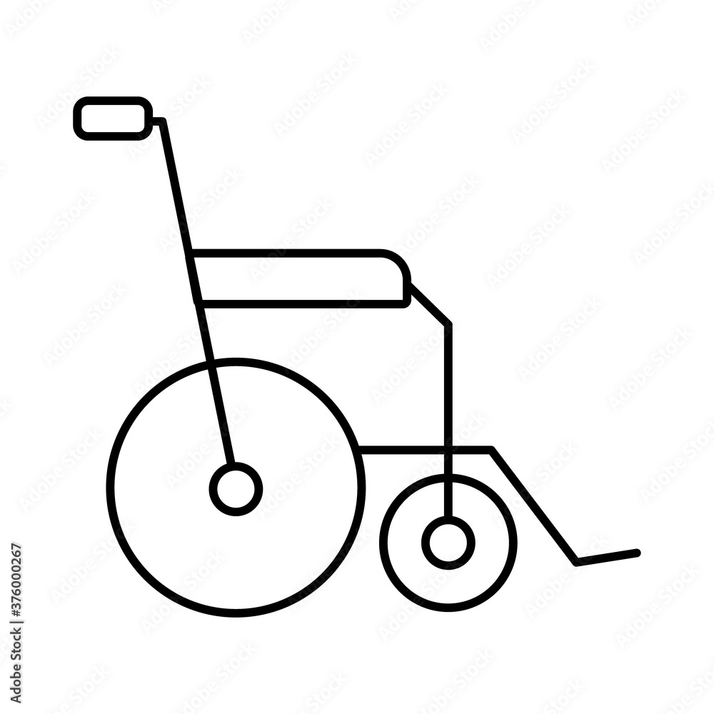 wheelchair medical line style icon wheelchair medical line style icon