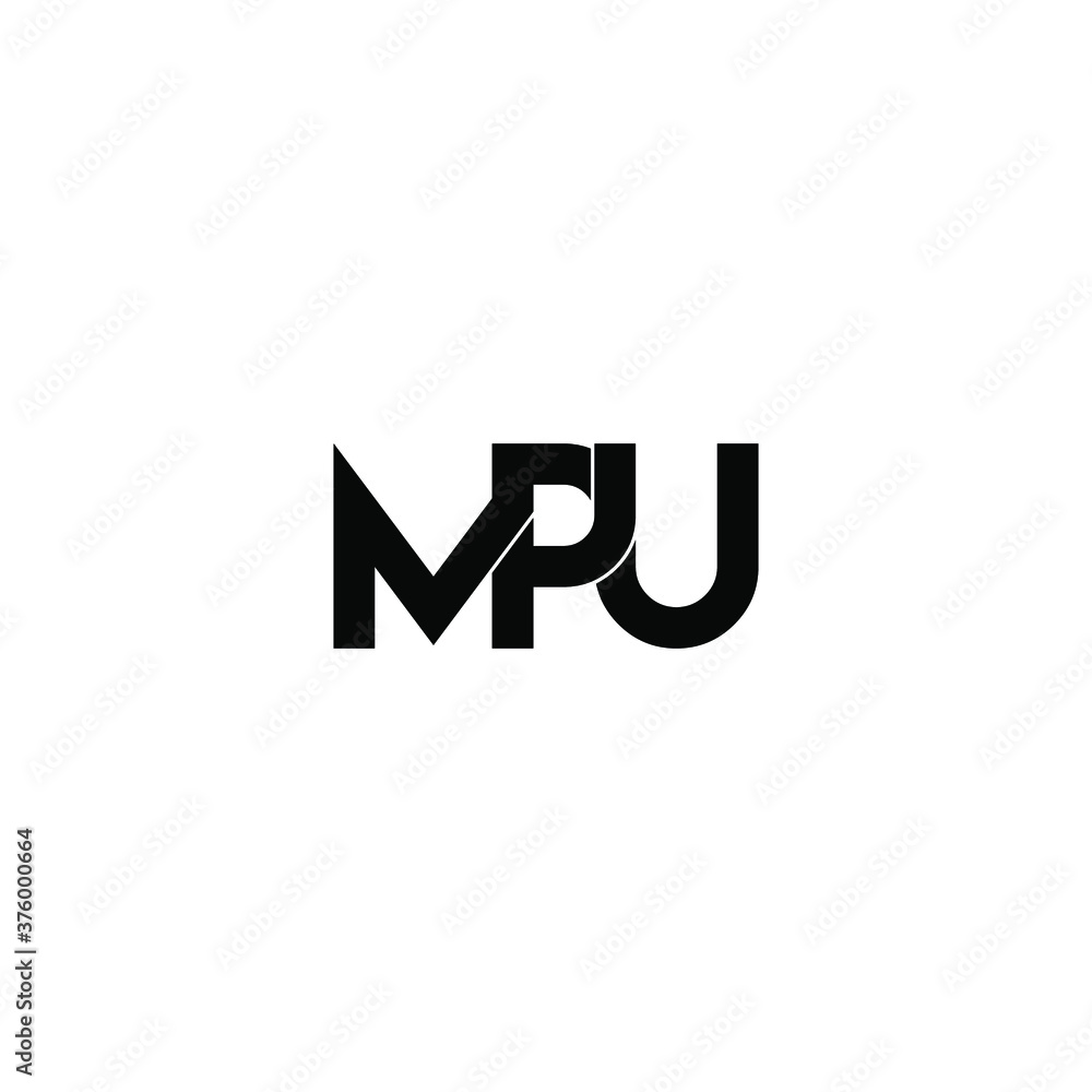 mpu letter original monogram logo design mpu letter original monogram logo design