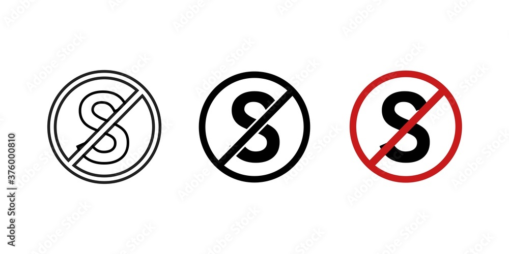 Forbidden stop icon vector sign isolated on white background illustrasion for graphic and web design. EPS 10 Forbidden stop icon vector sign isolated on white background illustrasion for graphic and web design. EPS 10