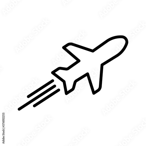 Tour and travel, airplane line icon. Design template vector