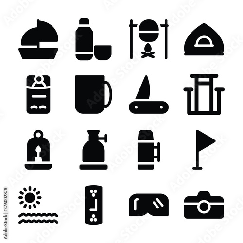 Camping And Hiking Equipments Collection