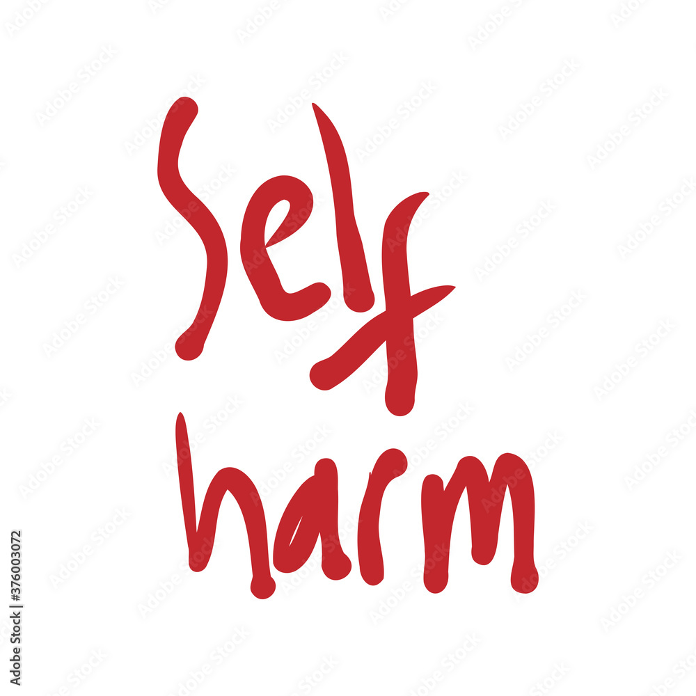 Self harm prevention. World Suicide Prevention Day (September 10) design concept.