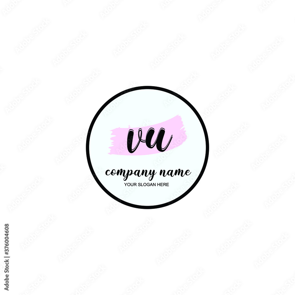VU Initial handwriting logo template vector
VU Initial handwriting logo template vector