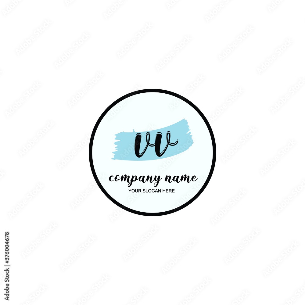 VV Initial handwriting logo template vector VV Initial handwriting logo template vector