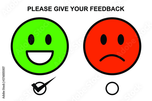 Emotion feedback scale. Smile, emoji or faces with emotions of joy, neutral and sadness of satisfaction. Set of emoticon icons. Illustrations of facial expressions on white background. Vector EPS 10
