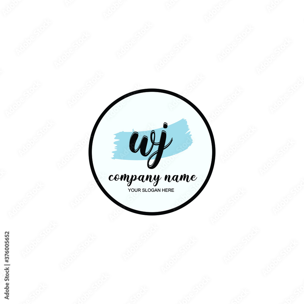 W Initial handwriting logo template vector W Initial handwriting logo template vector