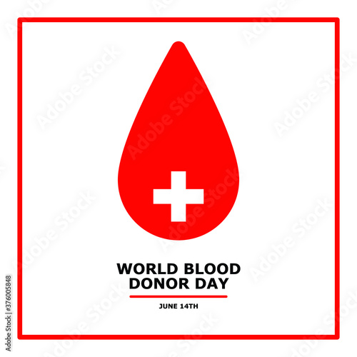 World Blood Donor Day awareness campaign design. Blood donation concept. Appreciation to donors worldwide. Vertical or portrait poster format. Vector illustration.
