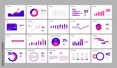 Infographic elements for business layout, presentation template, flyer, leaflet and corporate report. UI and UX Kit with big data visualization.