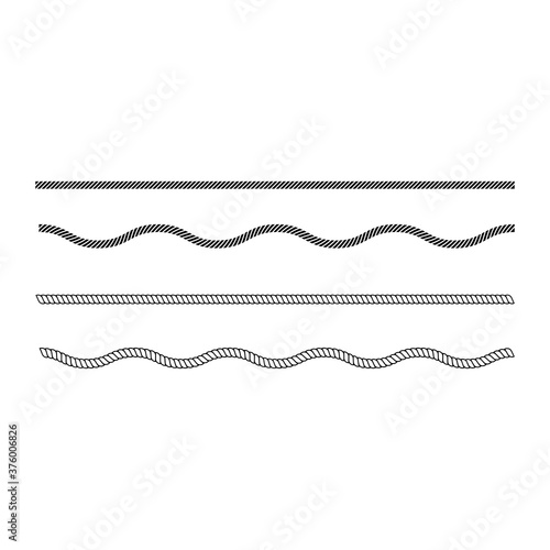 Rope vector illustration template concept