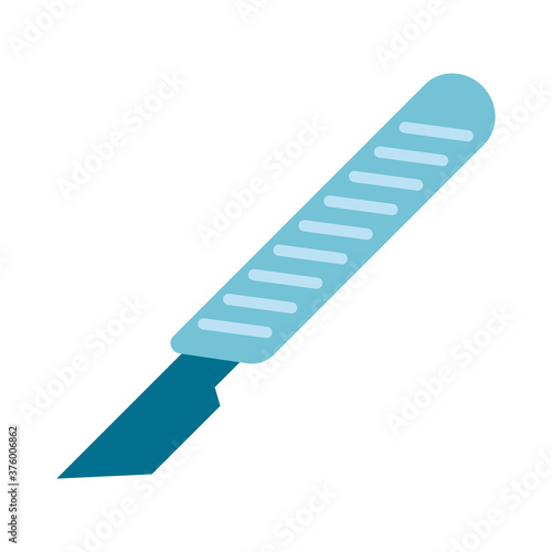medical scalpel flat style icon