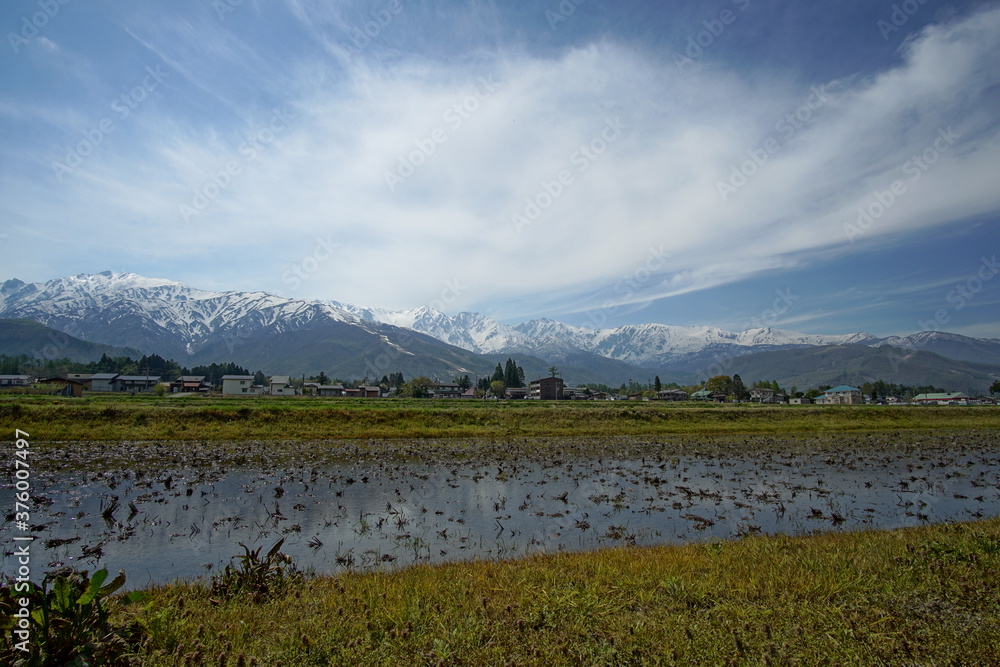 Fototapeta premium Beautiful landscape in Northern Alps of Japan, Hakuba