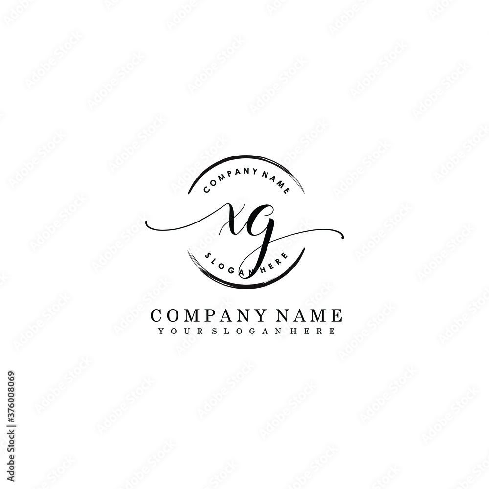 XG Initial handwriting logo template vector XG Initial handwriting logo template vector