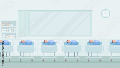 Maternity ward with newborn baby