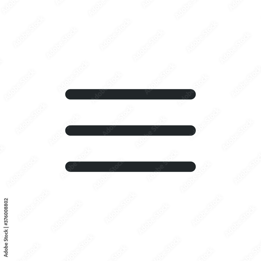 hamburger menu outline icon. simple interface element flat vector symbol for web site and mobile app on white background hamburger menu outline icon. simple interface element flat vector symbol for web site and mobile app on white background