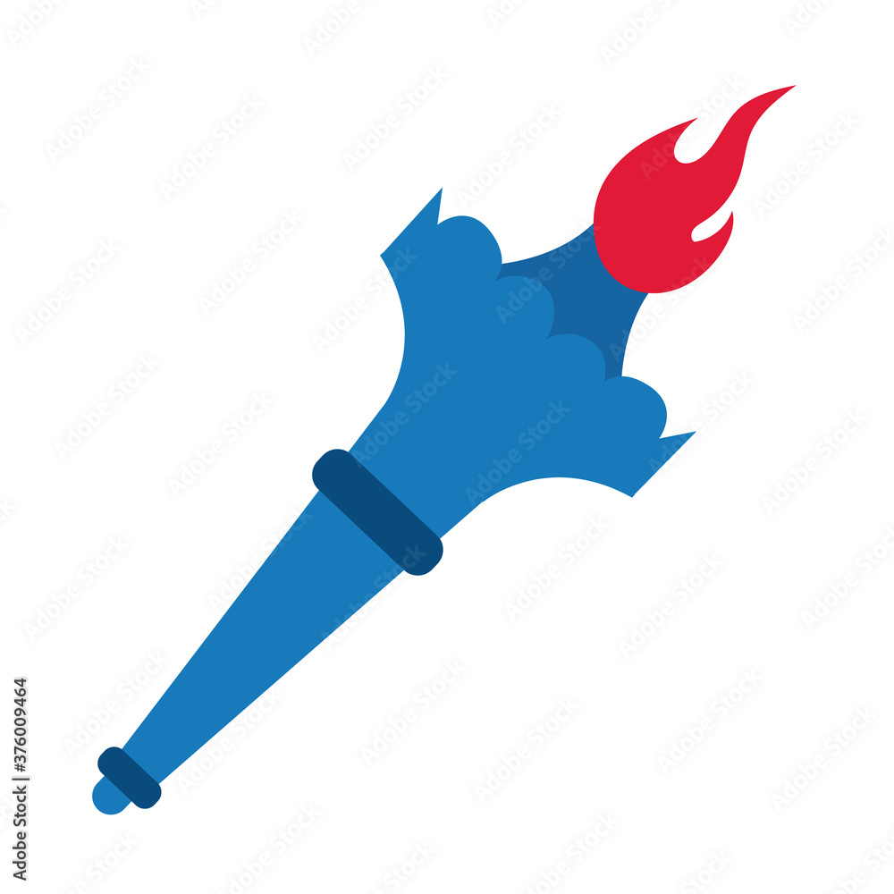 torch emblem usa election flat style icon torch emblem usa election flat style icon