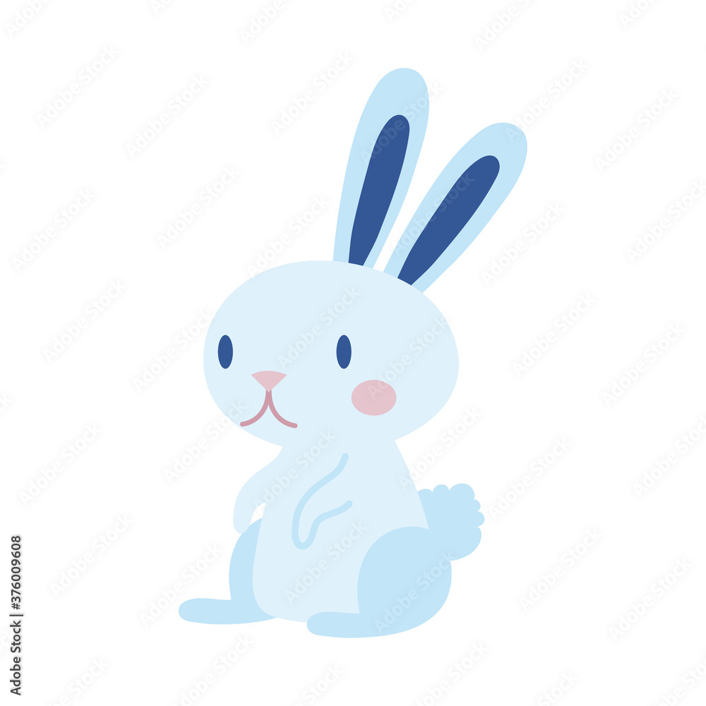 mid autumn cute rabbit seated flat style icon mid autumn cute rabbit seated flat style icon
