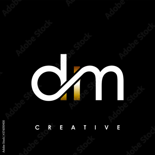 DM Letter Initial Logo Design Template Vector Illustration