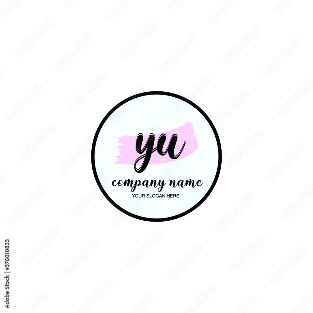 YU nitial handwriting logo template vector
YU nitial handwriting logo template vector