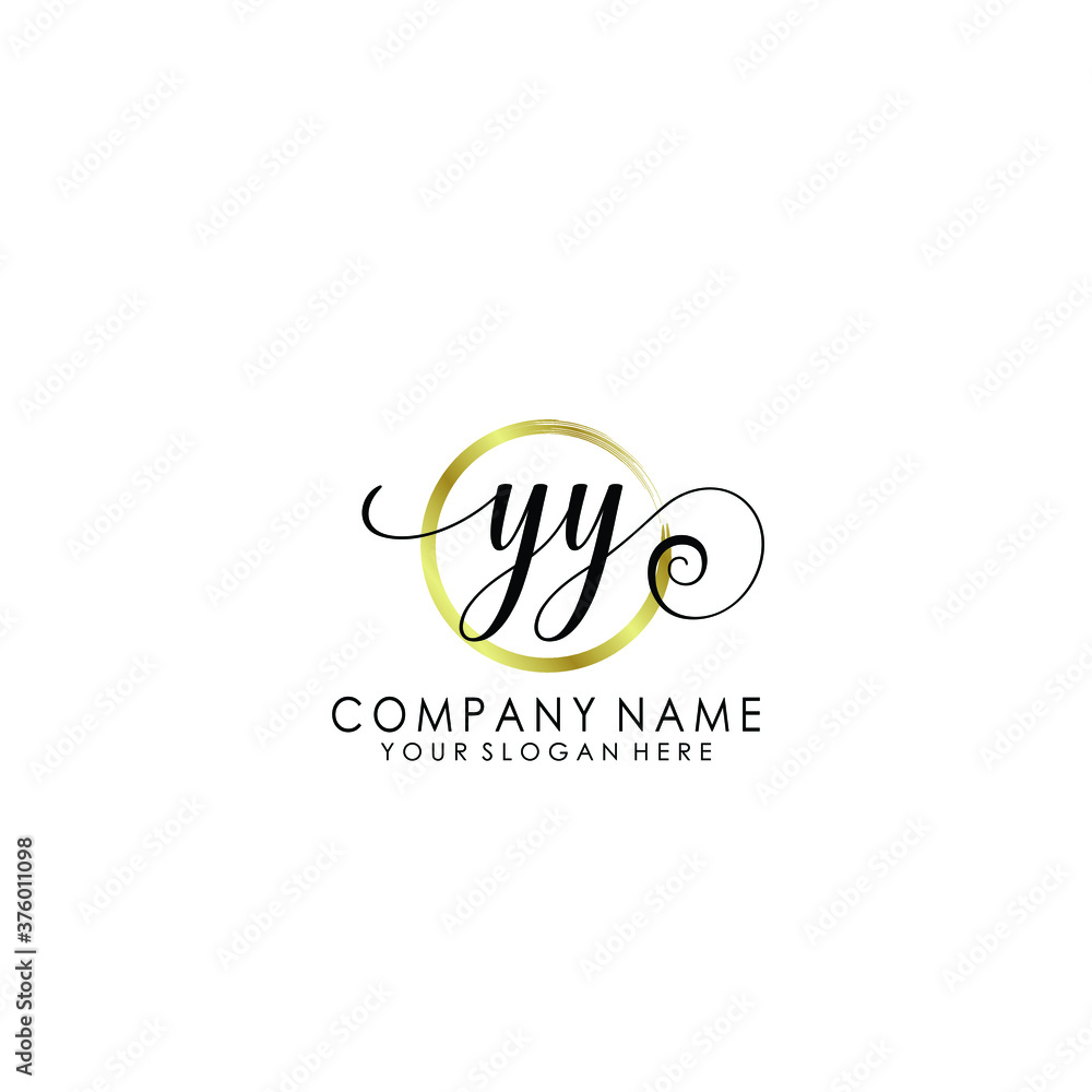 YY nitial handwriting logo template vector
YY nitial handwriting logo template vector
