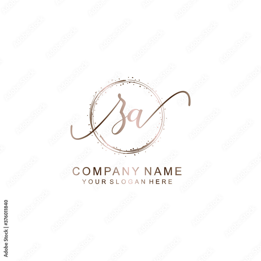 ZA Initial handwriting logo template vector
ZA Initial handwriting logo template vector