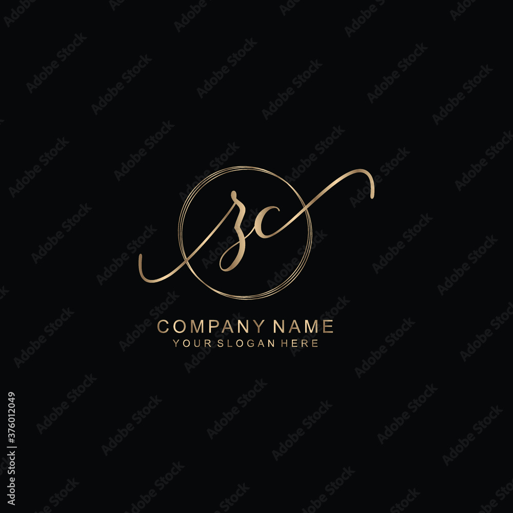 ZC Initial handwriting logo template vector
ZC Initial handwriting logo template vector