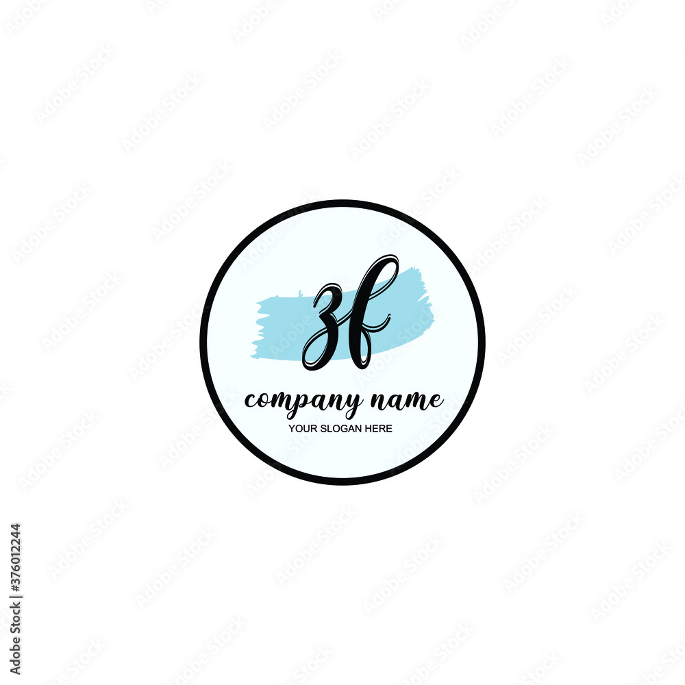 ZF Initial handwriting logo template vector
ZF Initial handwriting logo template vector