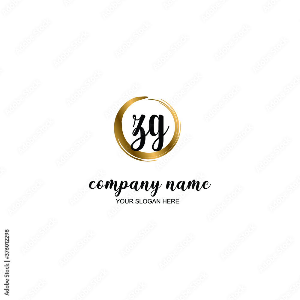 ZG Initial handwriting logo template vector
ZG Initial handwriting logo template vector