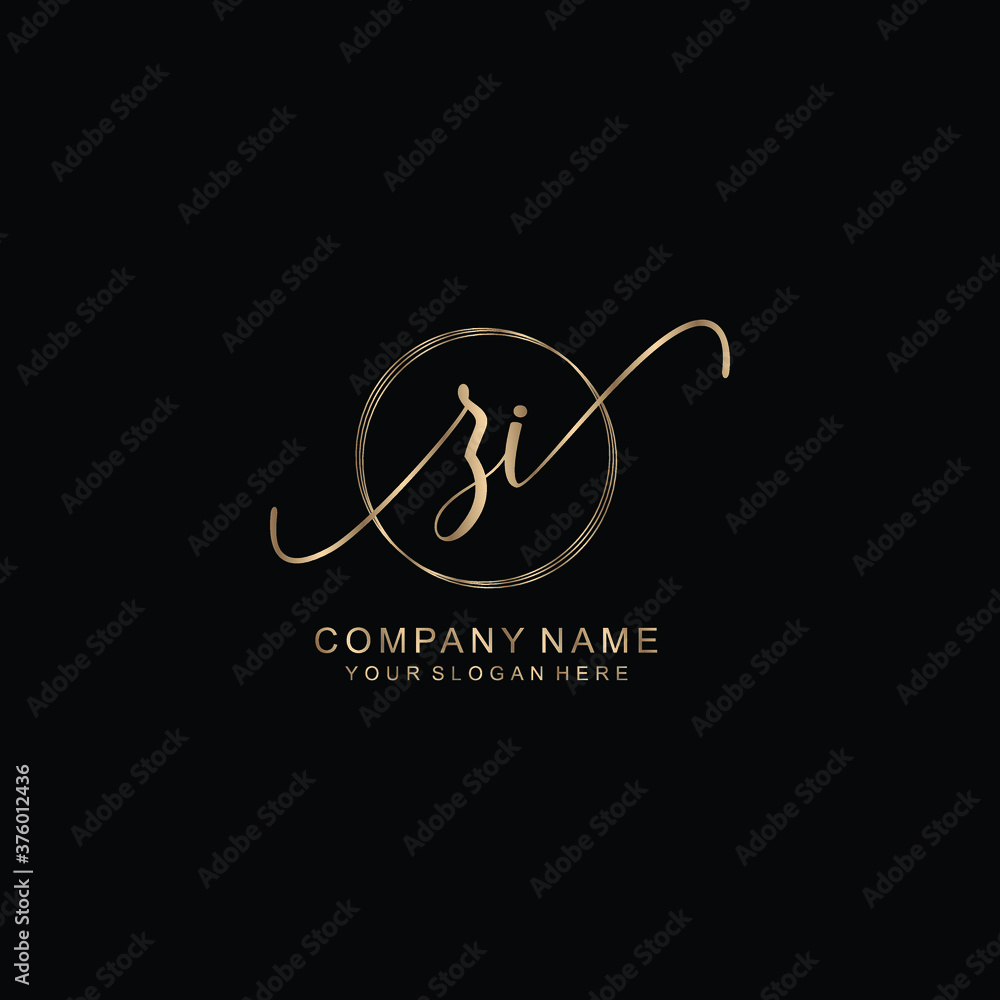 ZI Initial handwriting logo template vector
ZI Initial handwriting logo template vector