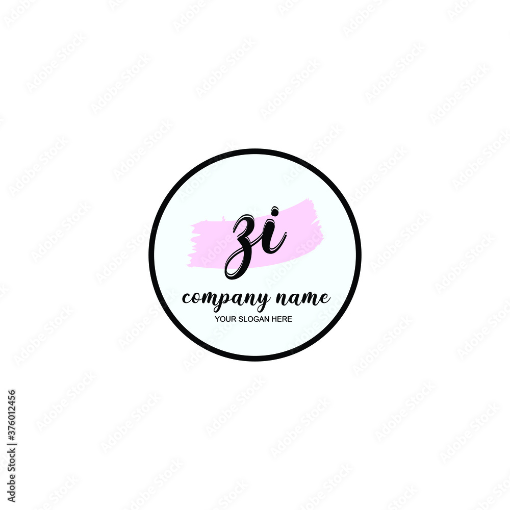 ZI Initial handwriting logo template vector
ZI Initial handwriting logo template vector