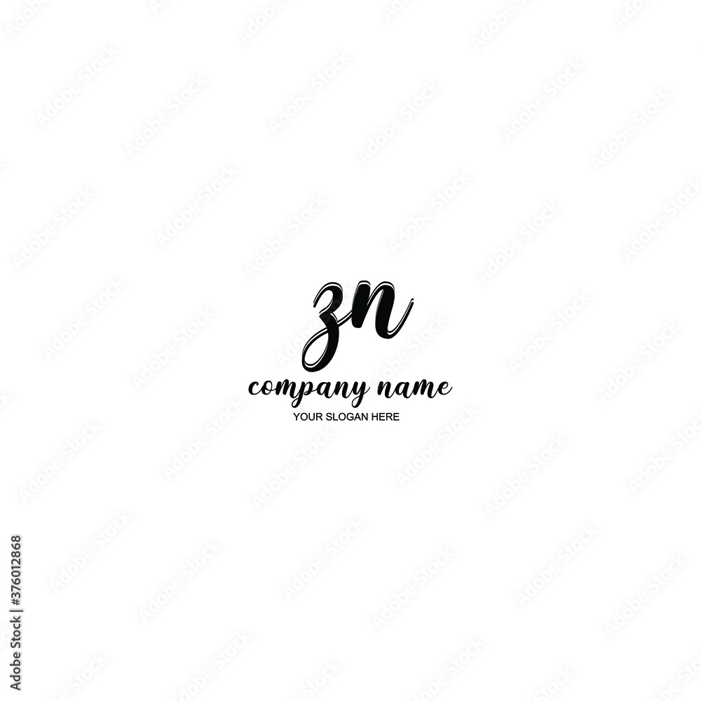 ZN Initial handwriting logo template vector
ZN Initial handwriting logo template vector