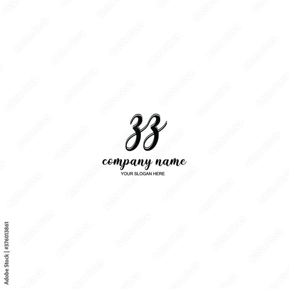 ZZ Initial handwriting logo template vector ZZ Initial handwriting logo template vector